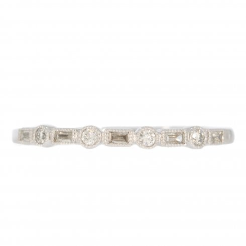 White Gold Half Eternity Ring
