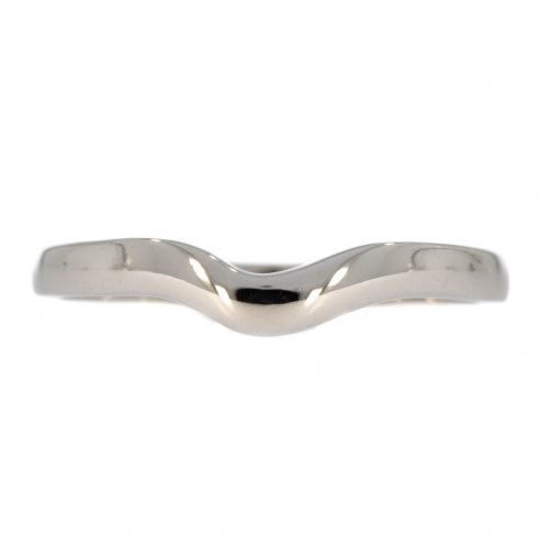 White Gold Shaped Wedding Band