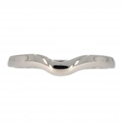 White Gold Shaped Wedding Band