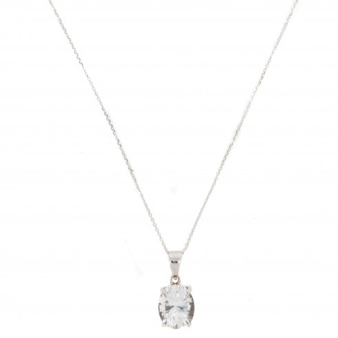 White Gold White Topaz Pendant