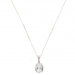 White Gold White Topaz Pendant